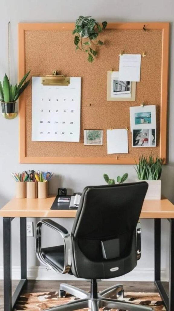 Corkboard Vision Board Wall Decor That's Also Functional