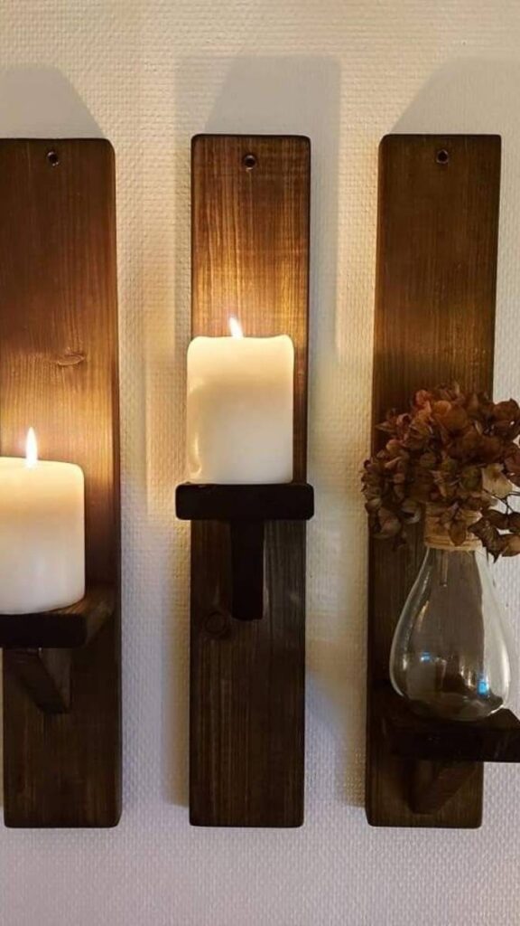 15+ DIY Aesthetic Decor Ideas That Actually Look Good in Real Homes 12 DIY Sconce Style Candle Holder from Branch