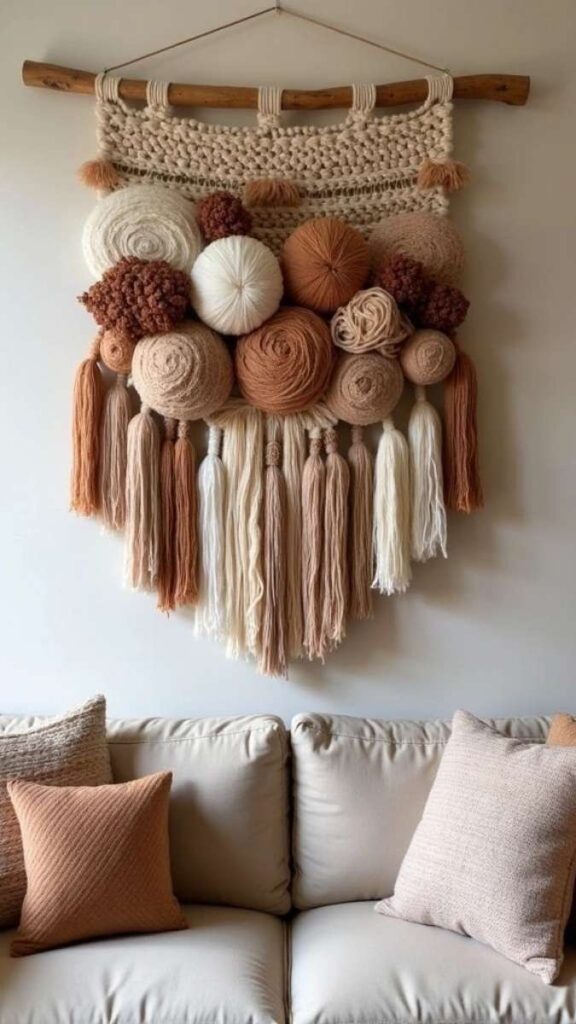 DIY Yarn Wall Weaving Color Without Paint