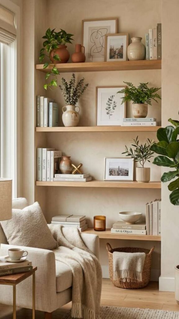 DIY Bookshelf Styling Making Existing Shelves Look Like Decor