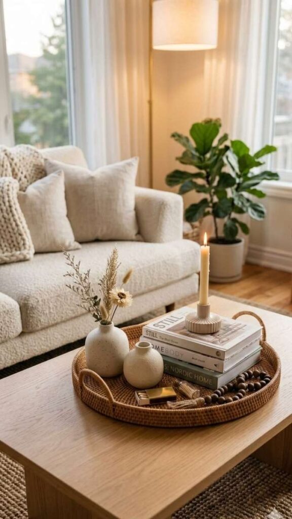 DIY Tray Styling for Cohesive Coffee Table Displays