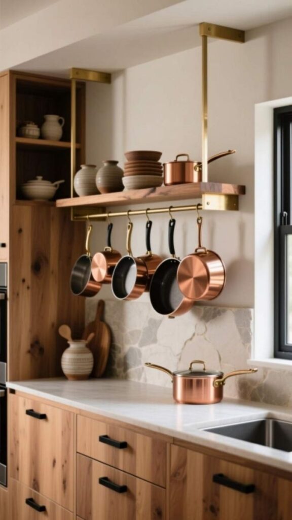 Hang Pot Racks to Free Up Cabinet and Drawer Space
