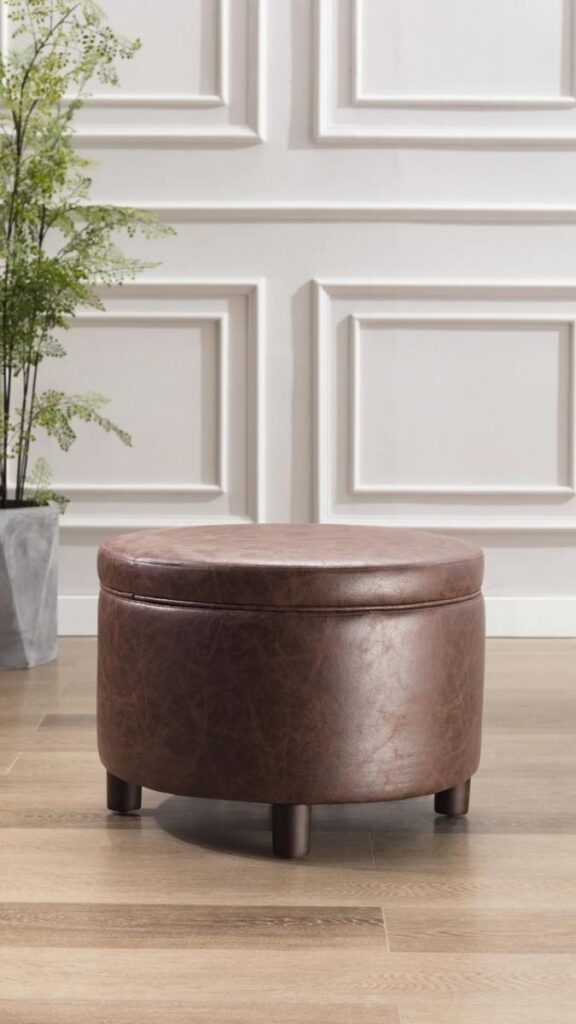 Hollow Ottoman With a Lift Top Lid