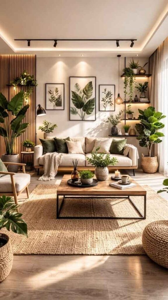 Indoor Plants Styled for a Coastal Organic Look