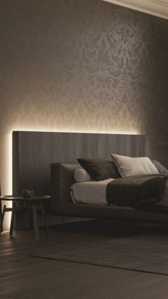 Install LED Strip Lights Behind the Headboard