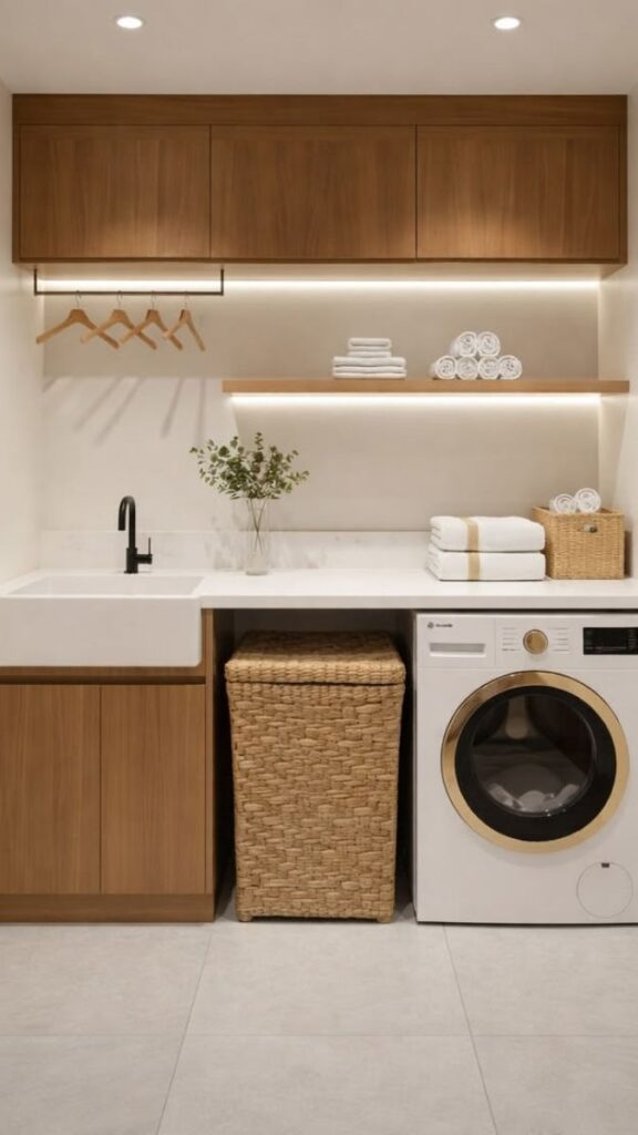 Laundry Room Wall Cabinet With Sliding Panel Exterior