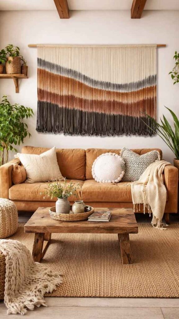 Macramé or Fiber Art for Organic Texture