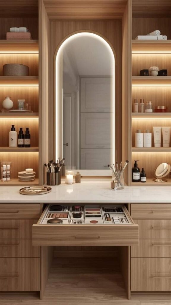 Mirror With Hidden Storage Cabinet Behind It