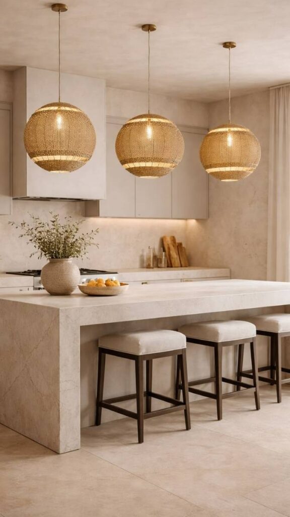 Neutral Sand With Wabi Sabi Textures and Warm Amber Lighting