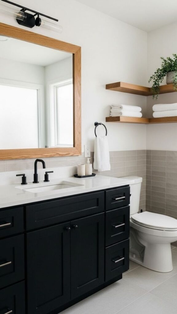 Reframe the Vanity with Tile Wrap or Peel and Stick Panels
