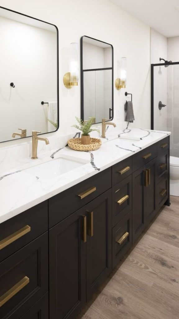 Replace Builder Hardware with Brushed Gold or Matte Black