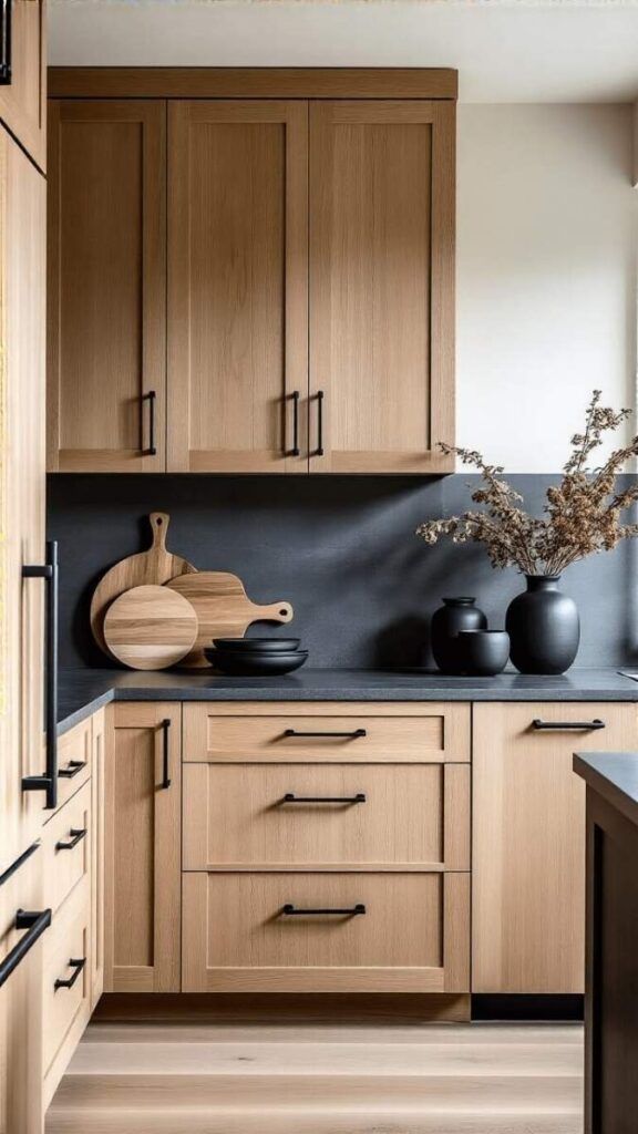 Shou Sugi Ban or Charred Wood Cabinet Accent
