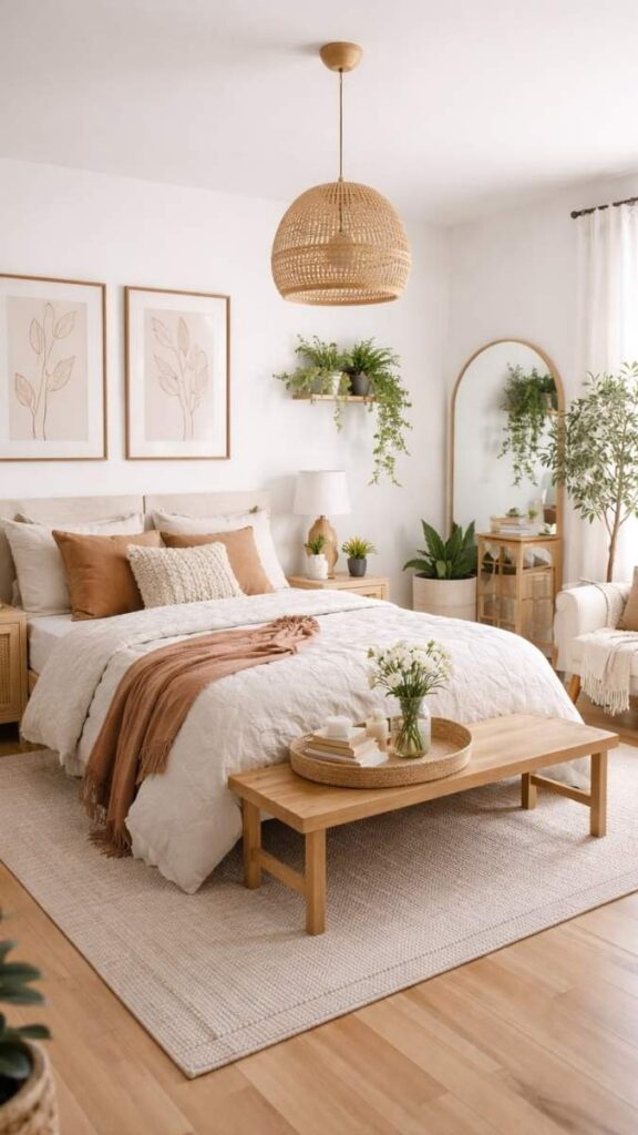 Soft Terracotta With Muted Olive and Raw Linen
