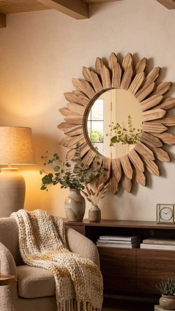 Statement Mirror in a Sunburst or Organic Frame
