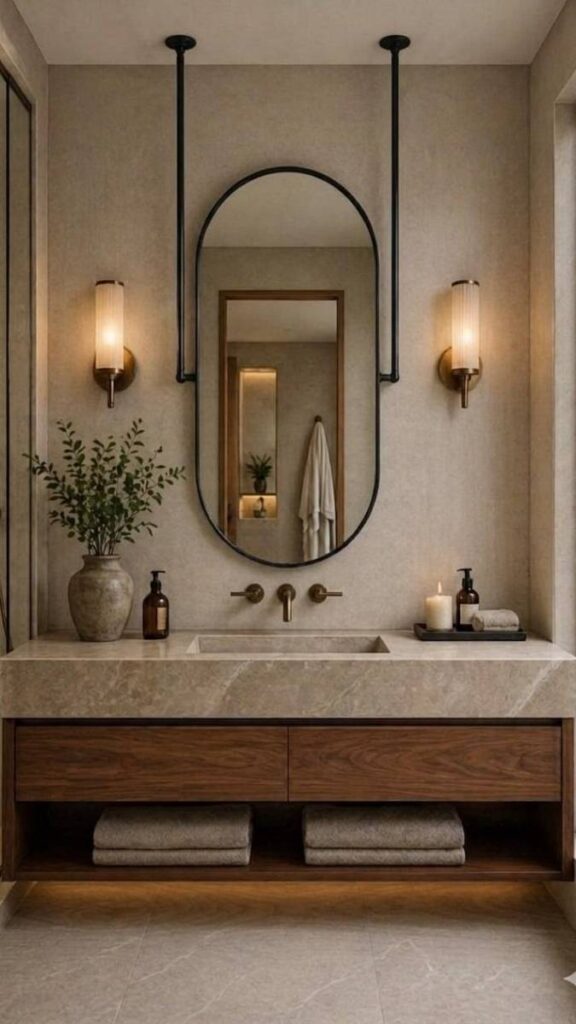 Swap the Vanity Mirror for an Oversized Frameless One