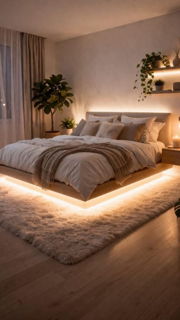 Under Bed LED Strip for a Floating Bed Effect