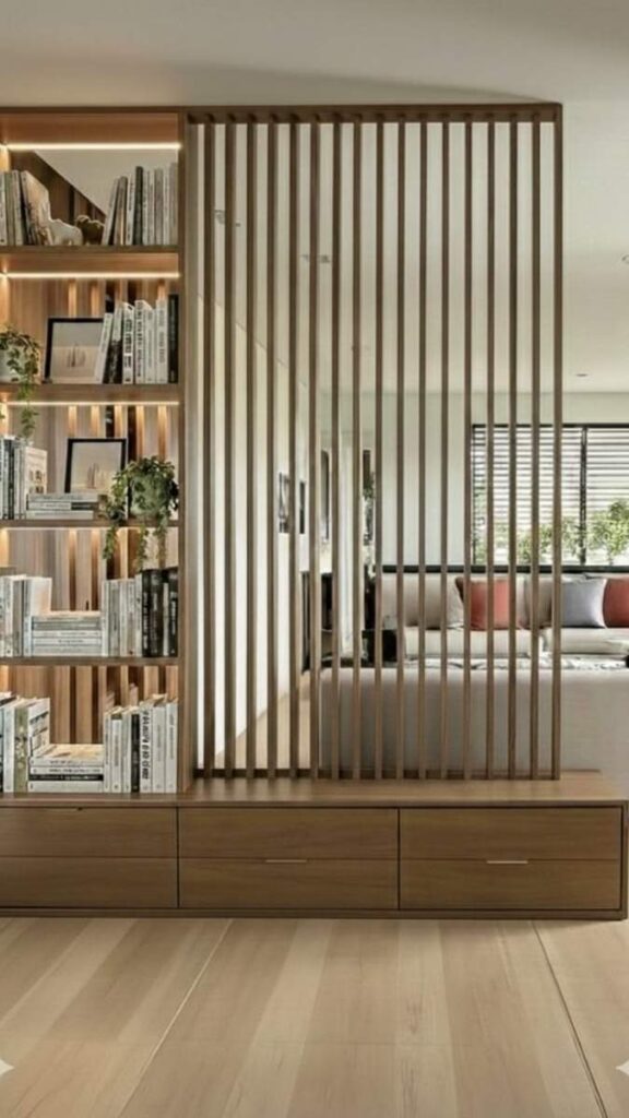 Use a Bookshelf as a Room Divider in Open-Plan or Studio Spaces