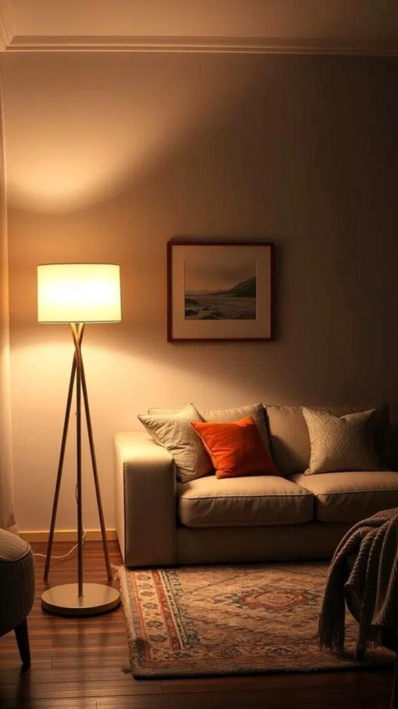 Use a Floor Lamp in the Corner to Break Up Flat Light