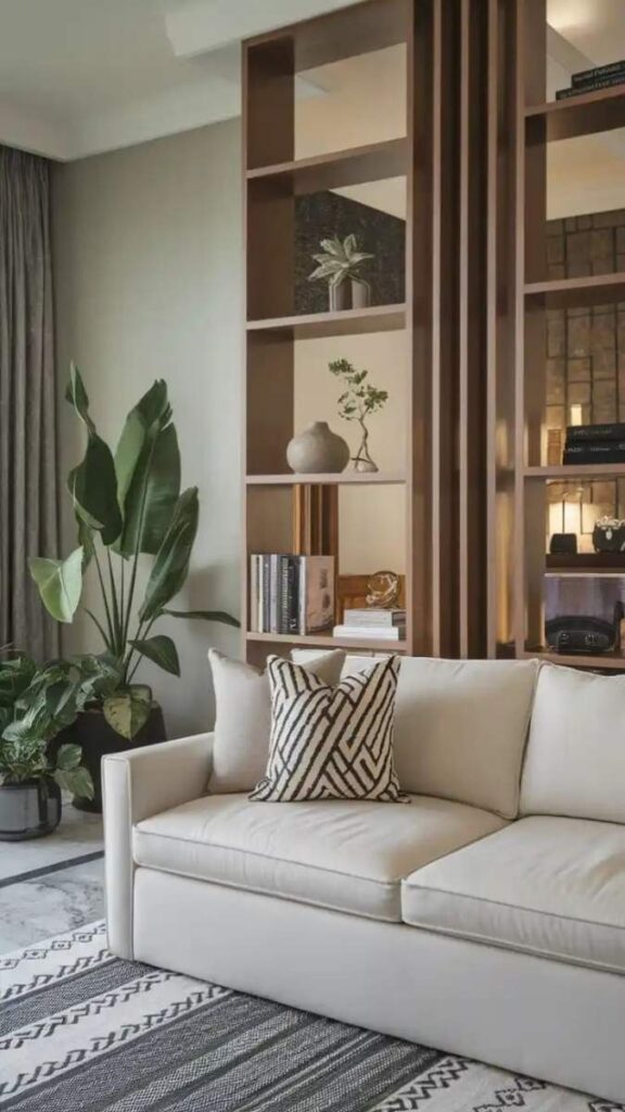 Use Vertical Space With Tall Shelving Units That Reach Near the Ceiling