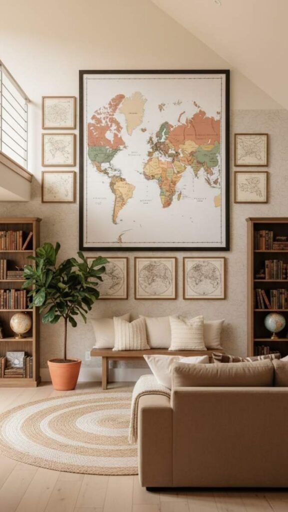  A Globe or Antique Map as a Decorative Focal Point