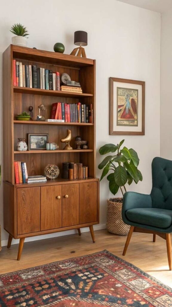 A Stacked Book Display That Functions as Décor