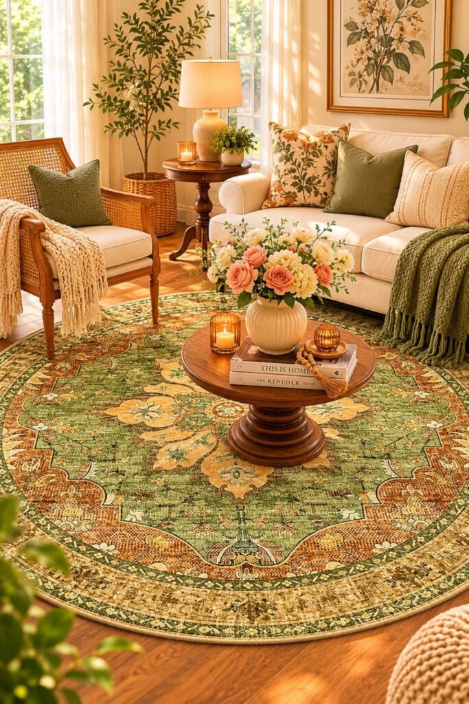 Add Rugs to Make Your Living Room Feel Warmer