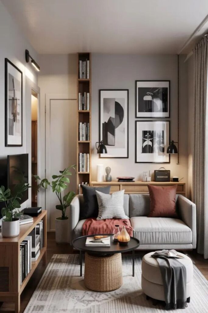 25+ Apartment Living Room Ideas to Make Any Small Space Feel Bigger 4 Apartment Living Room Furniture Ideas for Small Spaces