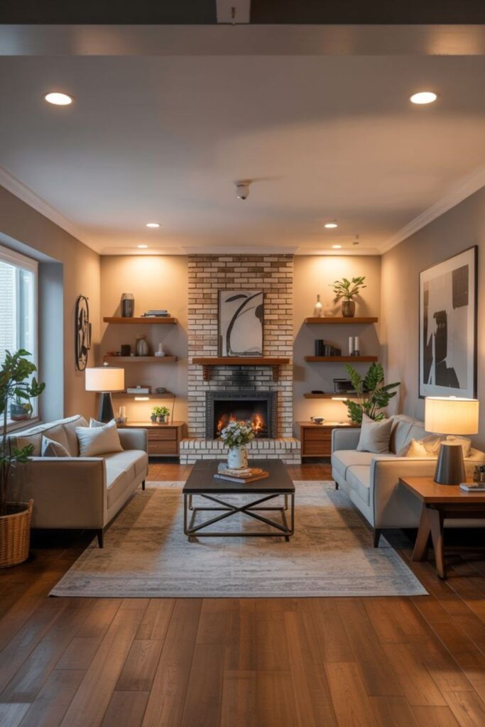 Awkward Living Room Layout With Fireplace