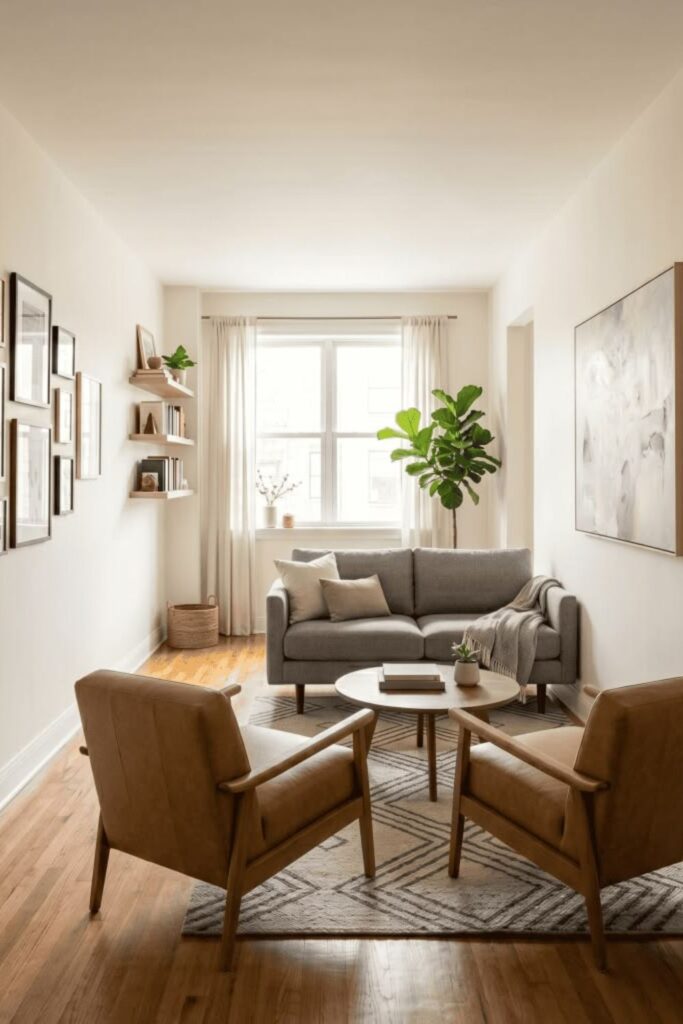 Break an Awkward Living Room Into Functional Zones