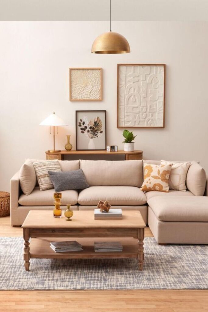 23+ Living Room Ideas That Actually Make Small Spaces Feel Bigger 9 Choose a Low Profile Sectional for Open Layouts