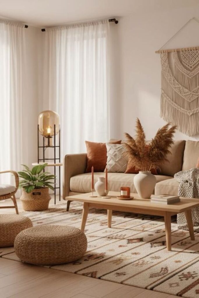 31+ Boho Living Room Ideas to Create a Cozy, Stylish Space 7 Choose Cozy Boho Furniture Layouts