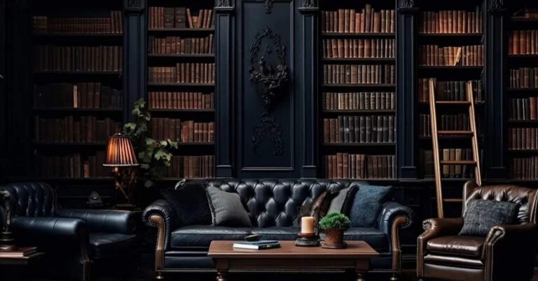Dark Academia Living Room