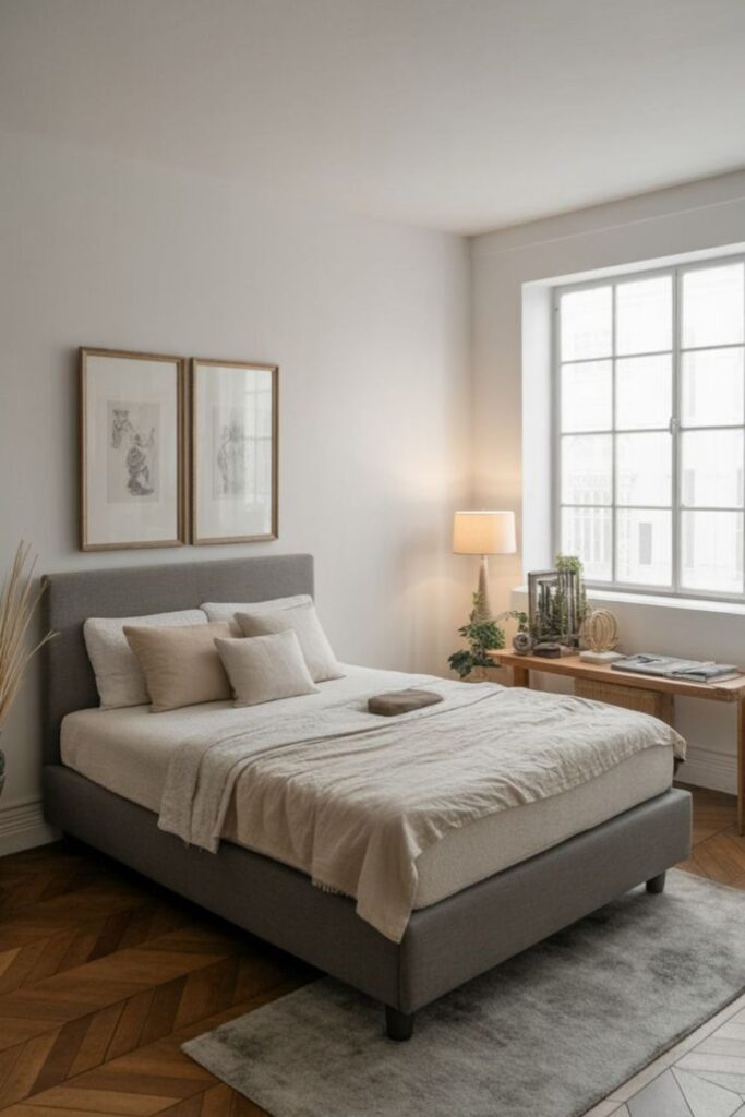26+Bedroom Furniture Layout Ideas That Actually Make Your Space Work 3 Diagonal Bed Placement in a Square Room