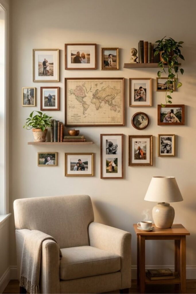 Empty Frame Wall Installation for a Layered, Architectural Effect