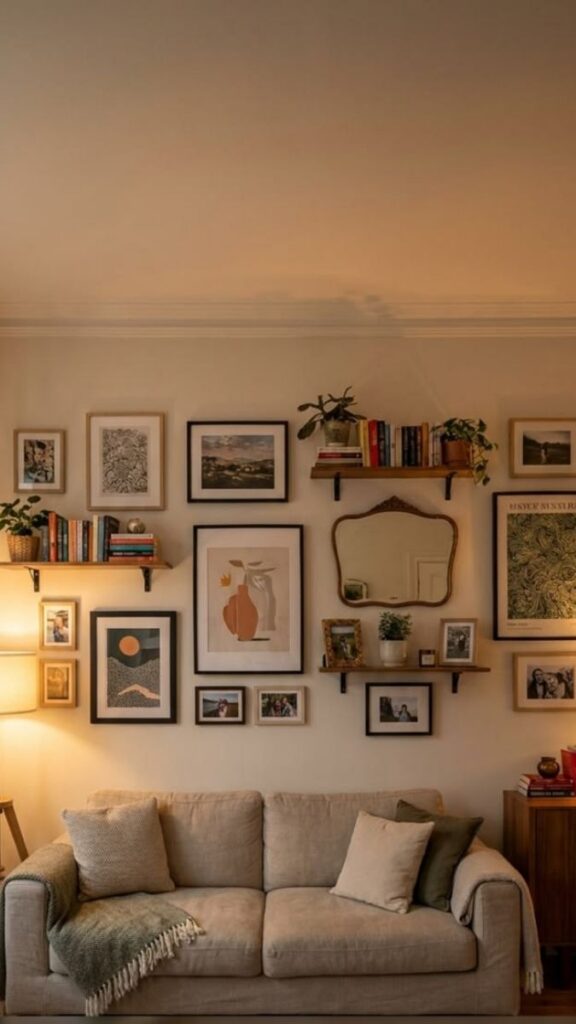 Entryway With a Large Scale Vintage Map or Oversized Print