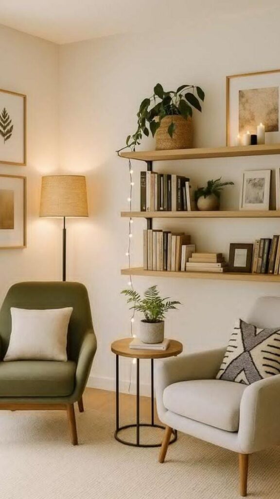 Floating Shelves With Negative Space Built In