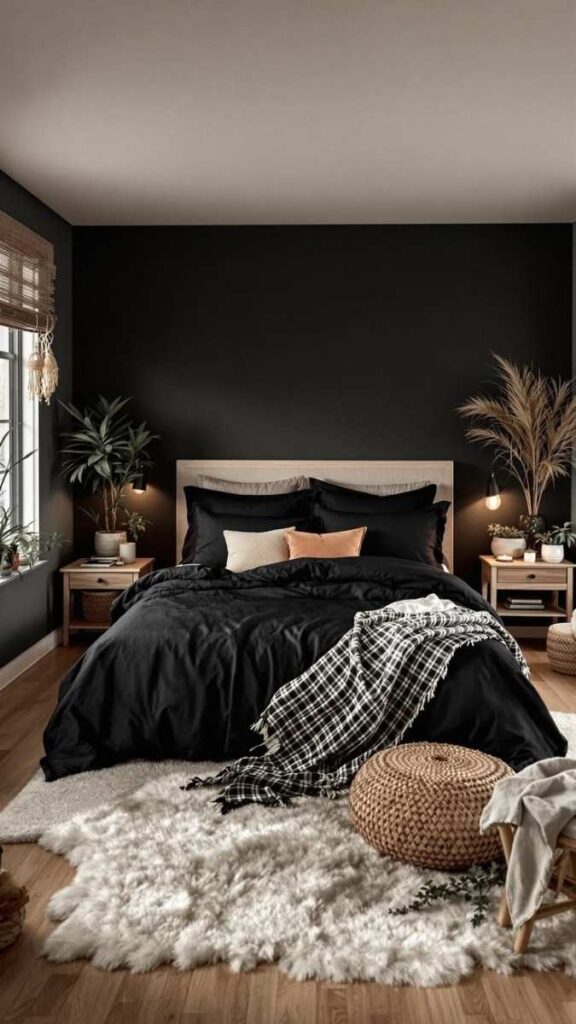  Layered Black and White With Natural Materials