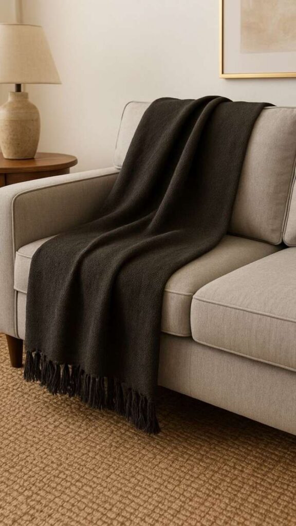 Layered Textiles  Wool Throws, Velvet Cushions, Linen Drapes