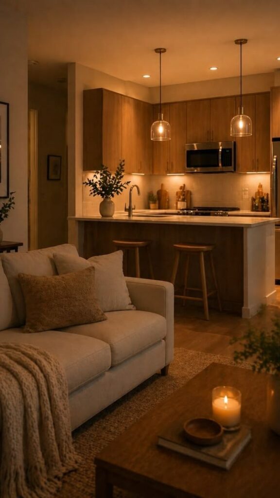 Layered Warm Lighting Instead of a Single Overhead Source