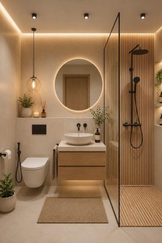 61+ Modern Bathroom Ideas To Create A Stylish Spa Like Retreat 9 Modern Bathroom Lighting Ideas