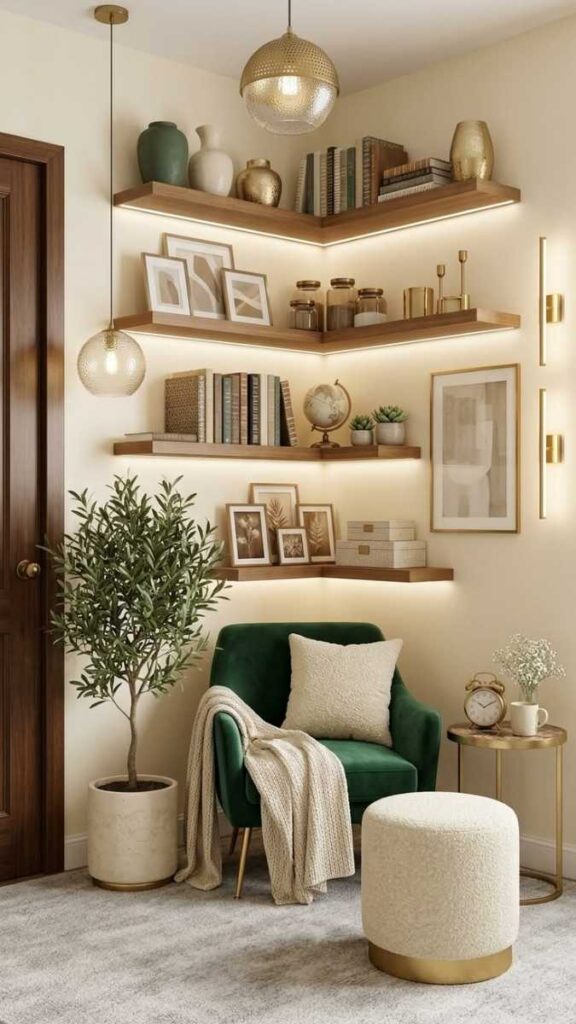 Mount Shelving High to Draw Attention Upward