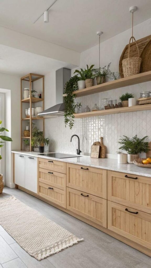 Open Shelving Kitchen With a Restrained Edit
