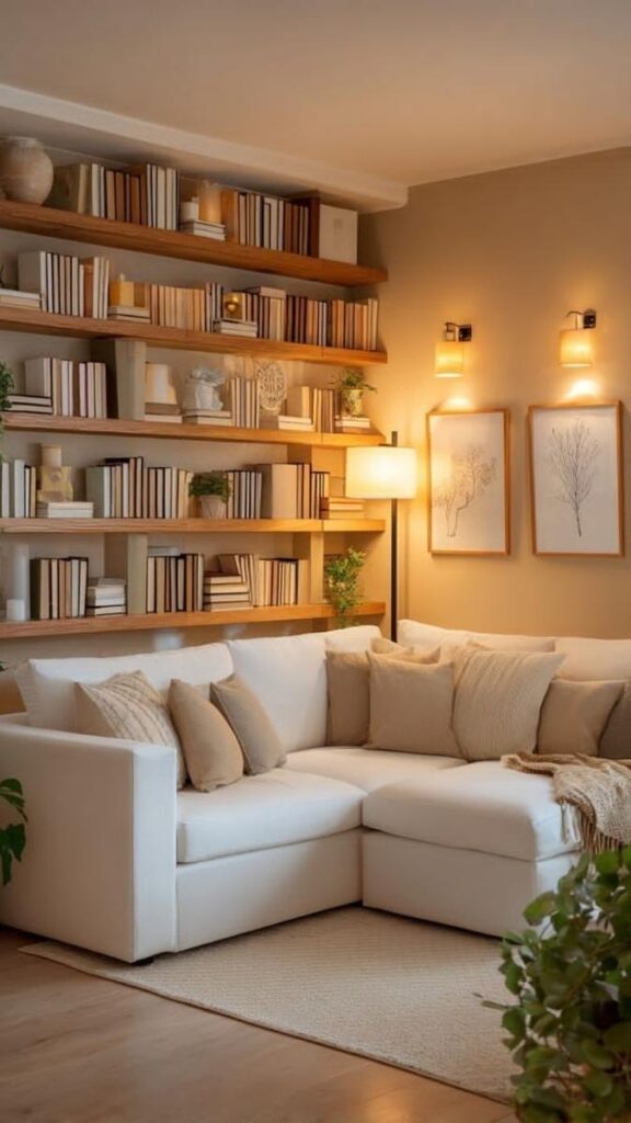 The Layered Bookshelf With a Back Panel Pop
