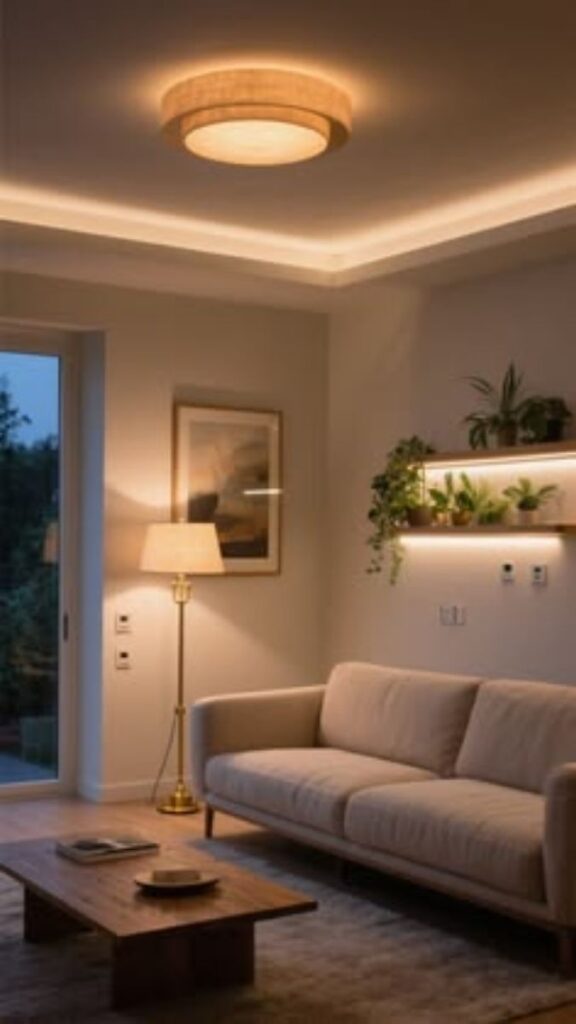 33+ Mood Lighting Aesthetic Ideas That Make Any Room Feel Intentional 6 Try Recessed Puck Lights Under Floating Shelves or Cabinets