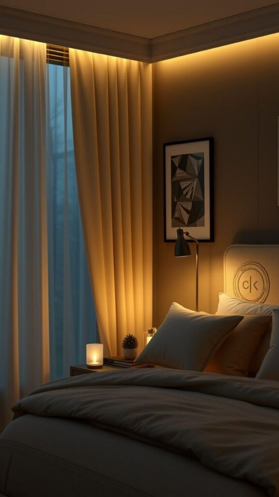 33+ Mood Lighting Aesthetic Ideas That Make Any Room Feel Intentional 7 Use a Projector Lamp or Star Projector in the Bedroom as Ambient Background Light