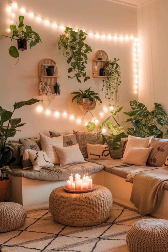 31+ Boho Living Room Ideas to Create a Cozy, Stylish Space 8 Use Lighting to Enhance the Boho Mood