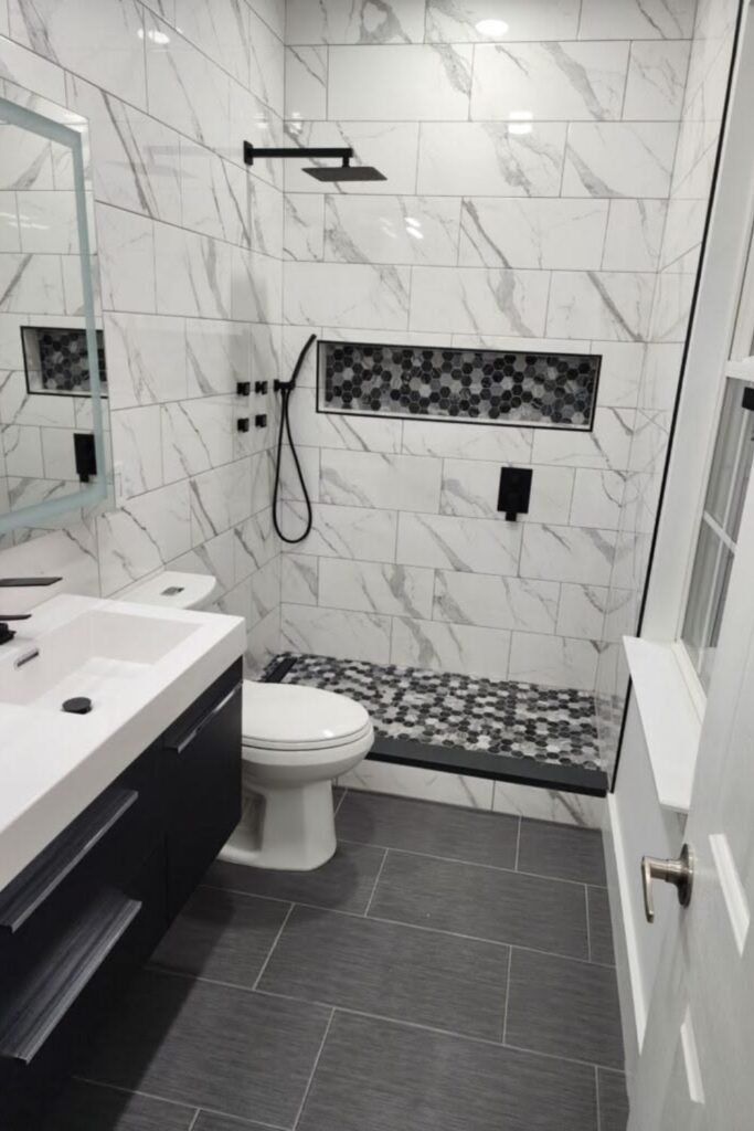 Affordable Bathroom Wall and Floor Updates