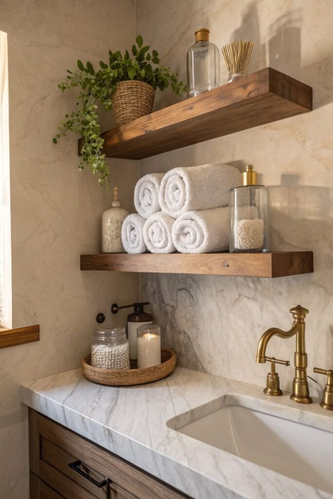 Bathroom Shelf Ideas: 45 Creative Storage & Shelving Ideas 9 Bathroom Shelf Organization Tips