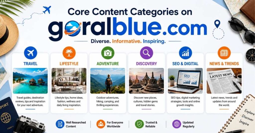 Core Content Categories on Goralblue com