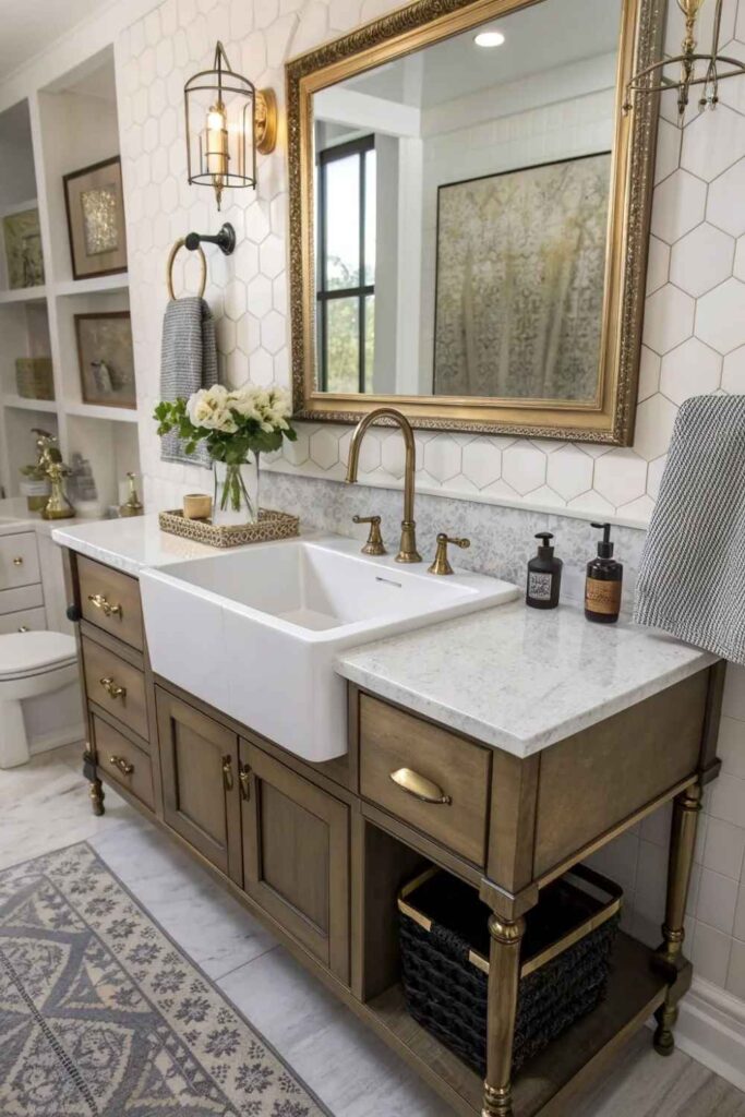 Farmhouse Bathroom Ideas: 35 Beautiful Designs for Every Home & Budget 8 Farmhouse Bathroom Sink Ideas